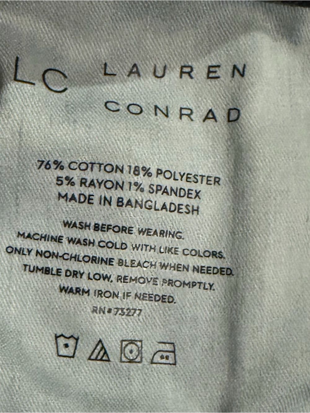 LC Lauren Conrad Mid Rise Skinny Jeans NWT SZ 10 - Picture 9 of 10